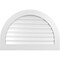 Ekena Millwork Round Top Surface Mount PVC Gable Vent: Functional, w/ 3-1/2"W x 1"P Standard Frame, 38"W x 26"H GVPRT38X2601SF - alternate 1
